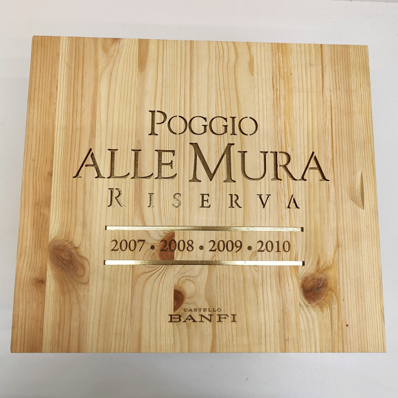 Деревянный ящик из под вина Banfi на 12 бутылок с крышкой