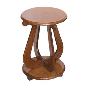 Подставка деревянная Вира на 1 горшок (на роликах) Светлый дуб