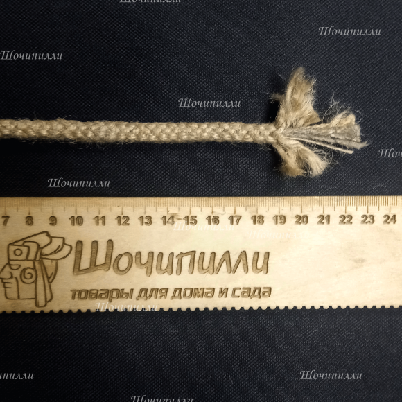 Шнур джутовый плетеный 6 мм (на катушке по150 м)