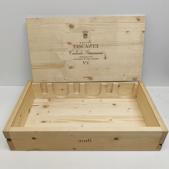 Ящик винный БУ на 6 бутылок (с крышкой) 50х32,5х10 см