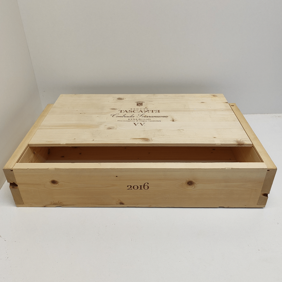 Ящик винный БУ на 6 бутылок (с крышкой) 50х32,5х10 см