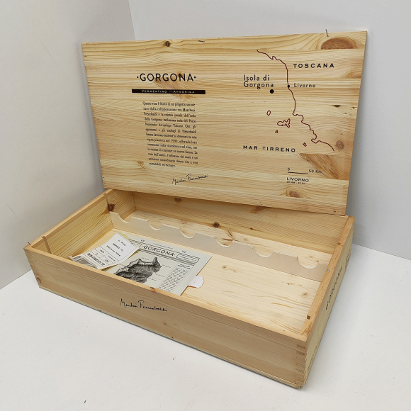 Ящик винный БУ на 6 бутылок (с крышкой) 50х32,5х10 см