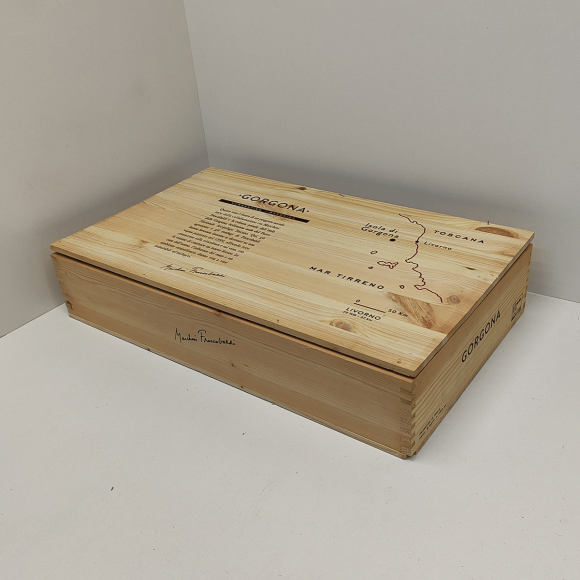 Ящик винный БУ на 6 бутылок (с крышкой) 50х32,5х10 см