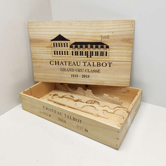 Ящик винный БУ на 6 бутылок (с крышкой) 50х32,5х10 см