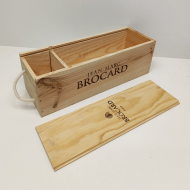 Ящик винный БУ деревянный для 1 бутылки на 1,5 л 39х13х12 см