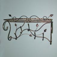 Вешалка настенная Уют с полкой (металлическая) Вешалка настенная Уют с полкой (металлическая)