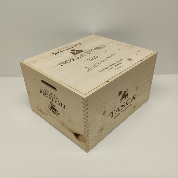 Ящик винный БУ деревянный на 6 бутылок с крышкой