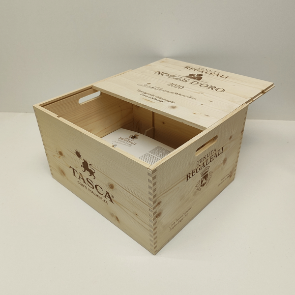 Ящик винный БУ деревянный на 6 бутылок с крышкой