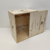 Ящик винный БУ деревянный на 6 бутылок с крышкой