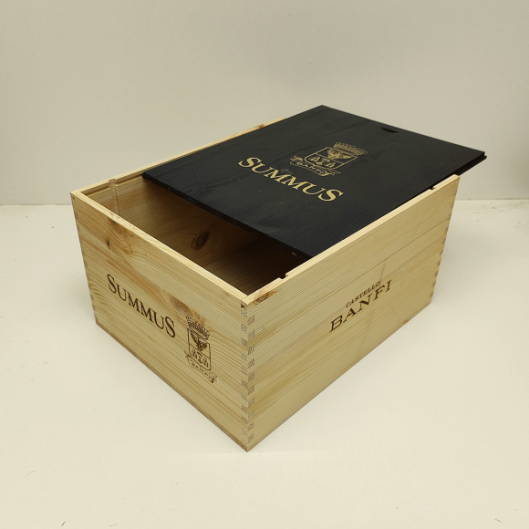 Ящик винный БУ деревянный на 6 бутылок с крышкой