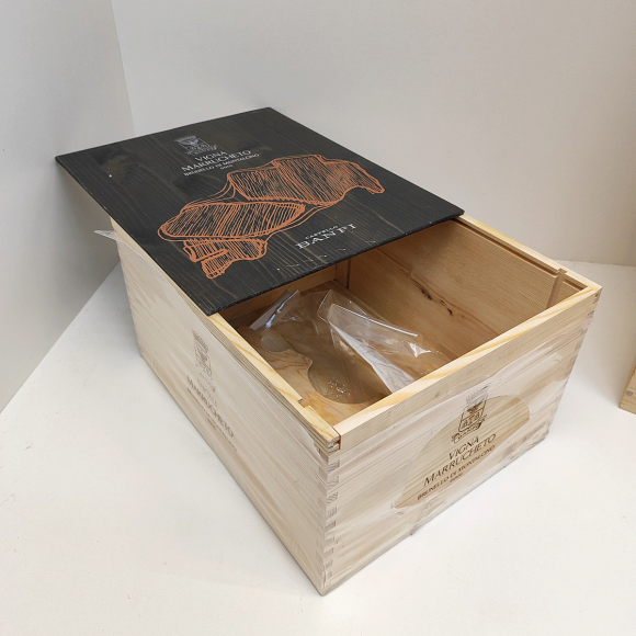 Ящик винный БУ деревянный на 6 бутылок с крышкой