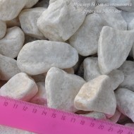 Мрамор белый галтованный (фракция 30-50 мм). Фасовка 500 гр