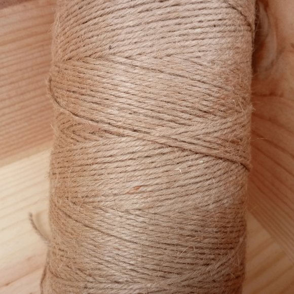 Набор шпагата джутового 4-х ниточного (1250 текс) 3 шт по 0,5 кг (натуральный) в термоупаковке