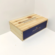 Ящик БУ винный с крышкой на 2 бутылки Frescobaldi 32х19х11 см