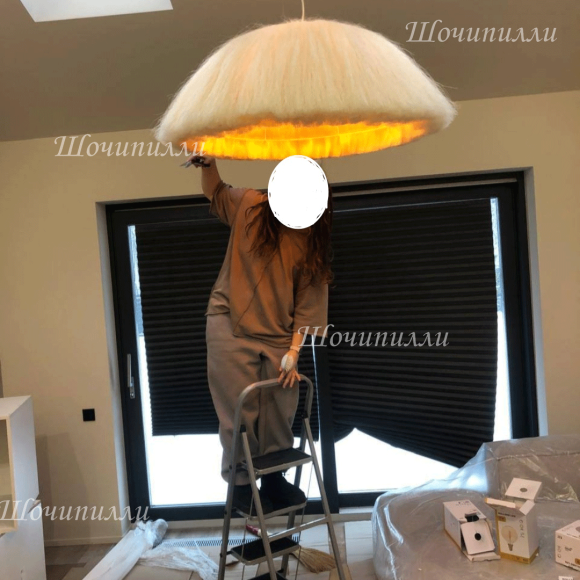 Свою работу Абажур из сизалевого волокна предоставила Ольга