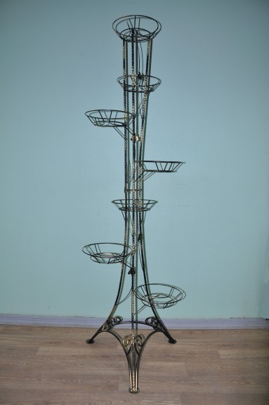 Стойка напольная под цветы Классика Витая на 7 горшков