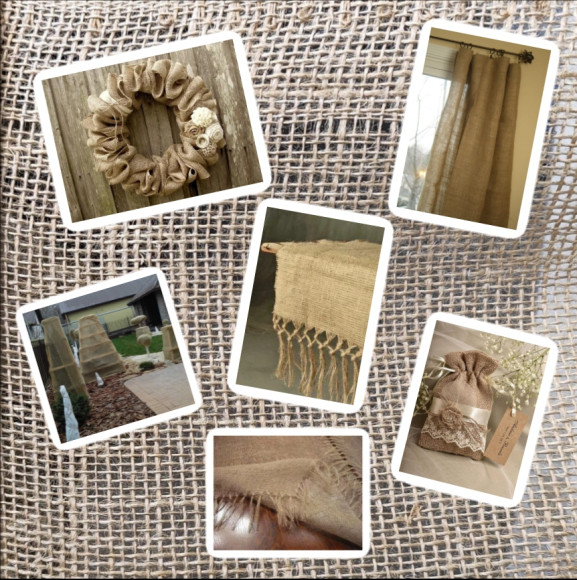 Мешковина джутовая плотность 320 гр/м2 Кусок 5 метров