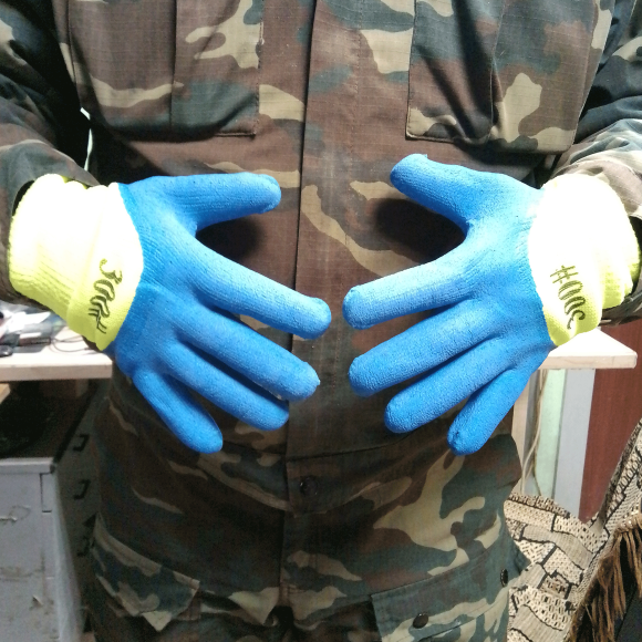 Перчатки утепленные (флис) двойной облив