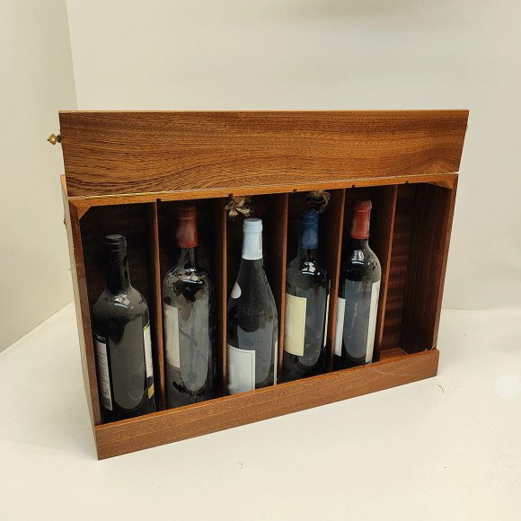 Ящик-чемодан винный БУ (сет на 12 бутылок) 58х36х21 см