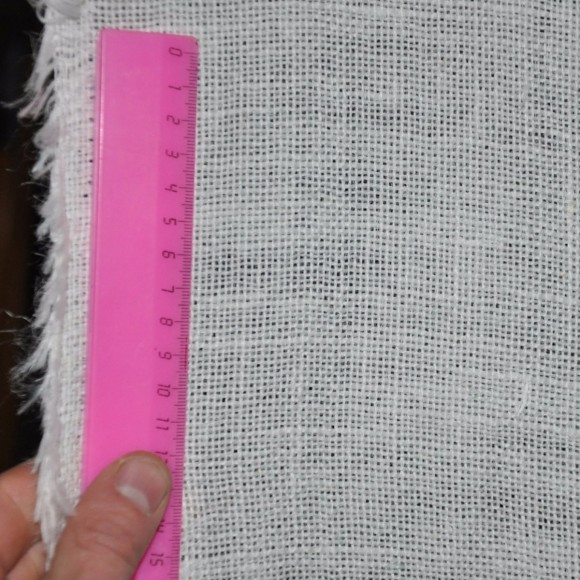 Ткань мешочная 100% льняная Белая. Плотность 400 гр Ширина 100 см