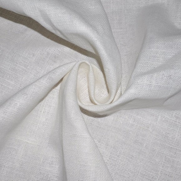 Ткань мешочная 100% льняная Белая. Плотность 400 гр Ширина 100 см