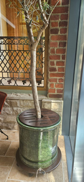 Деревянная подставка Круг на колесиках Макс 60 см