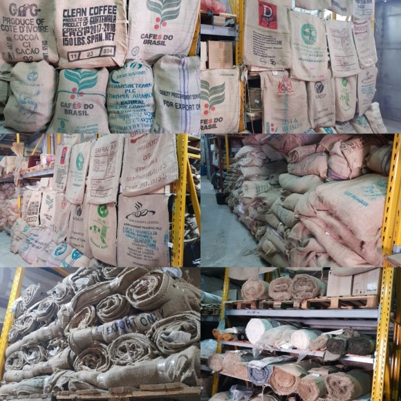 Мешок джутовый б/у из под кофе и орехов (с подбором)