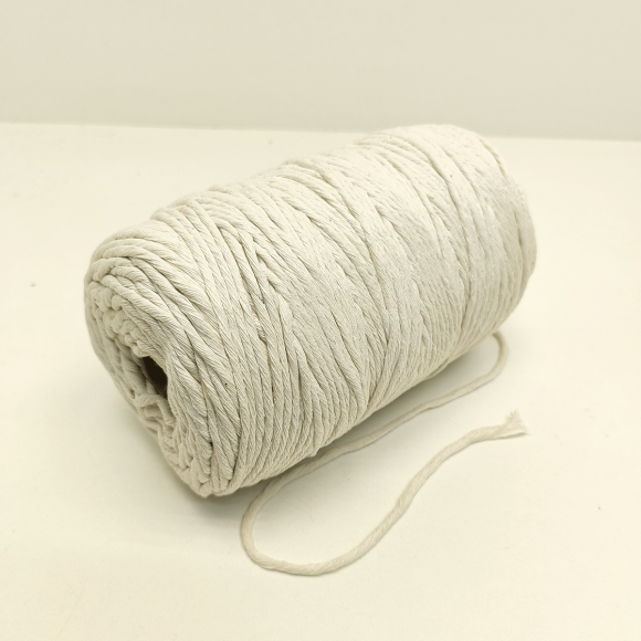 Шпагат хлопковый для макраме 4 мм (молочный)