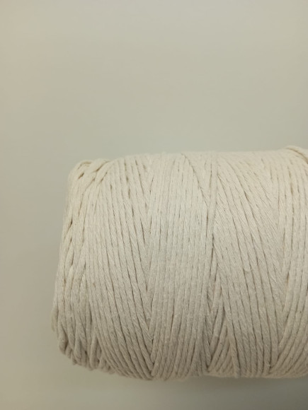 Шпагат хлопковый для макраме 4 мм (молочный)