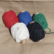 Шпагат хлопковый Цветной для макраме 3000 текс (Клубок 50 м)