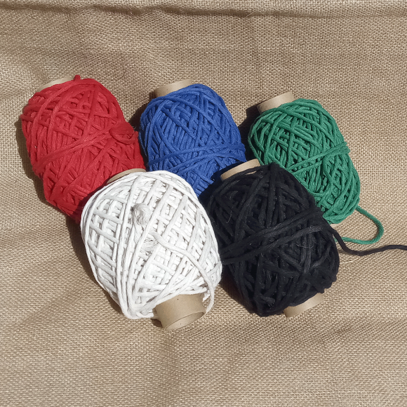 Шпагат хлопковый Цветной для макраме 3000 текс (Клубок 50 м)