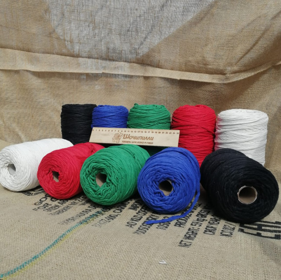 Шпагат хлопковый для макраме 3 мм (молочный) 1,2 кг