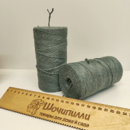Шпагат джутовый. Цвет - полынь 2х560 текс в цилиндрах по 0,5 кг